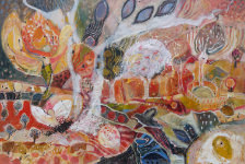 Painting by Sandipa: Ghost Gum - The Innocent - Australian Landscape Art